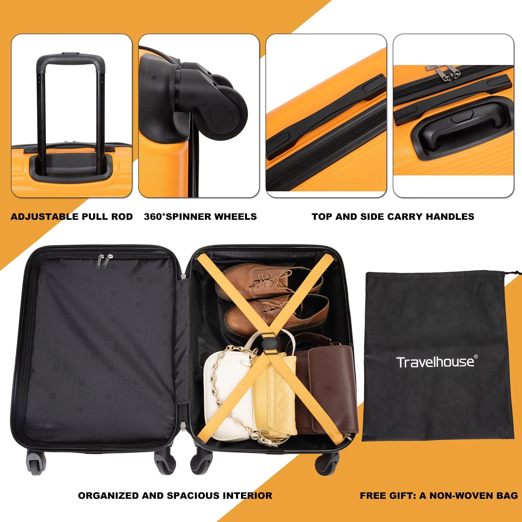 20" Carry On Lightweight Hardside Luggage with Spinner Wheels - Image 28