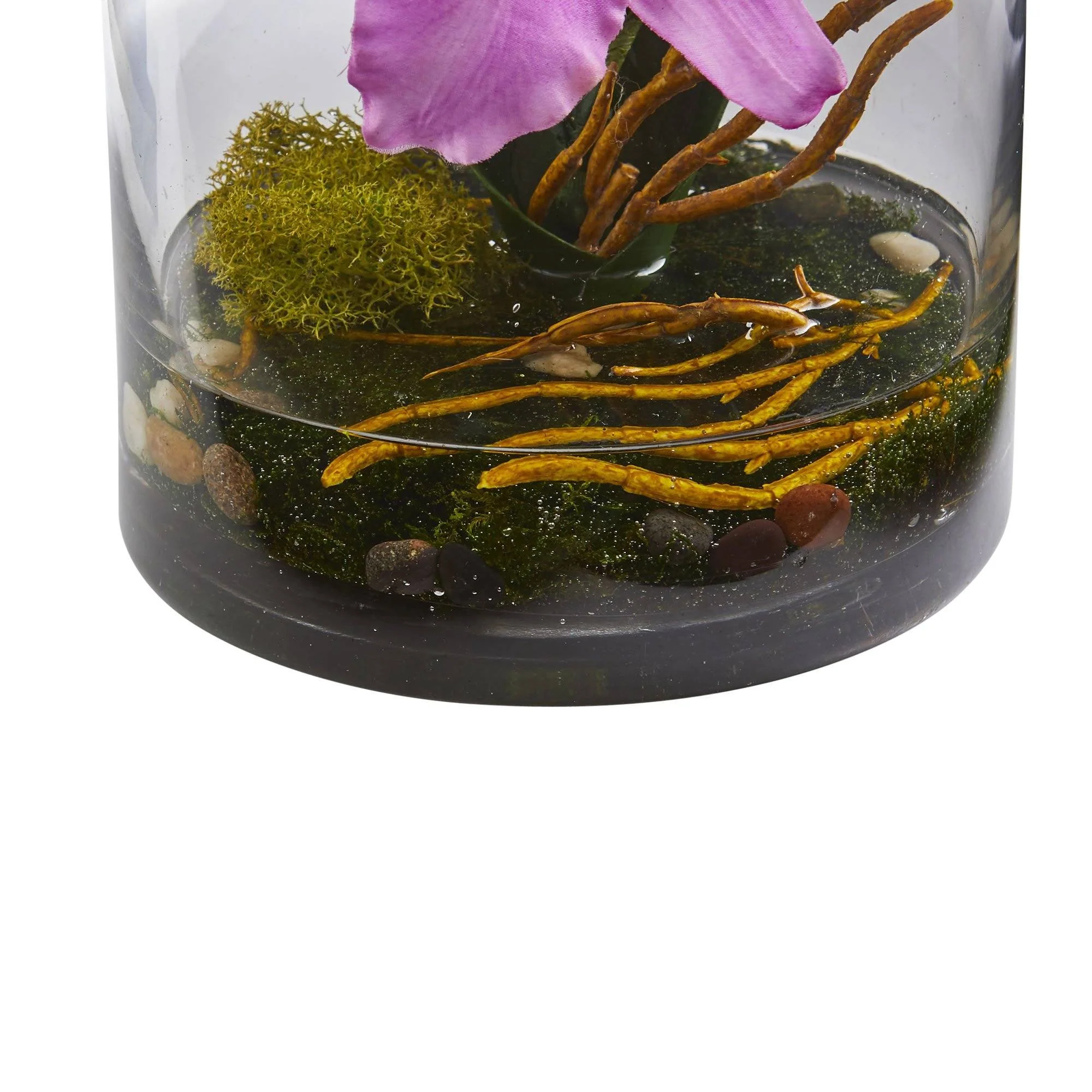 20’’ Cattleya Orchid Artificial Floral Arrangement in Cylinder Vase - Image 2