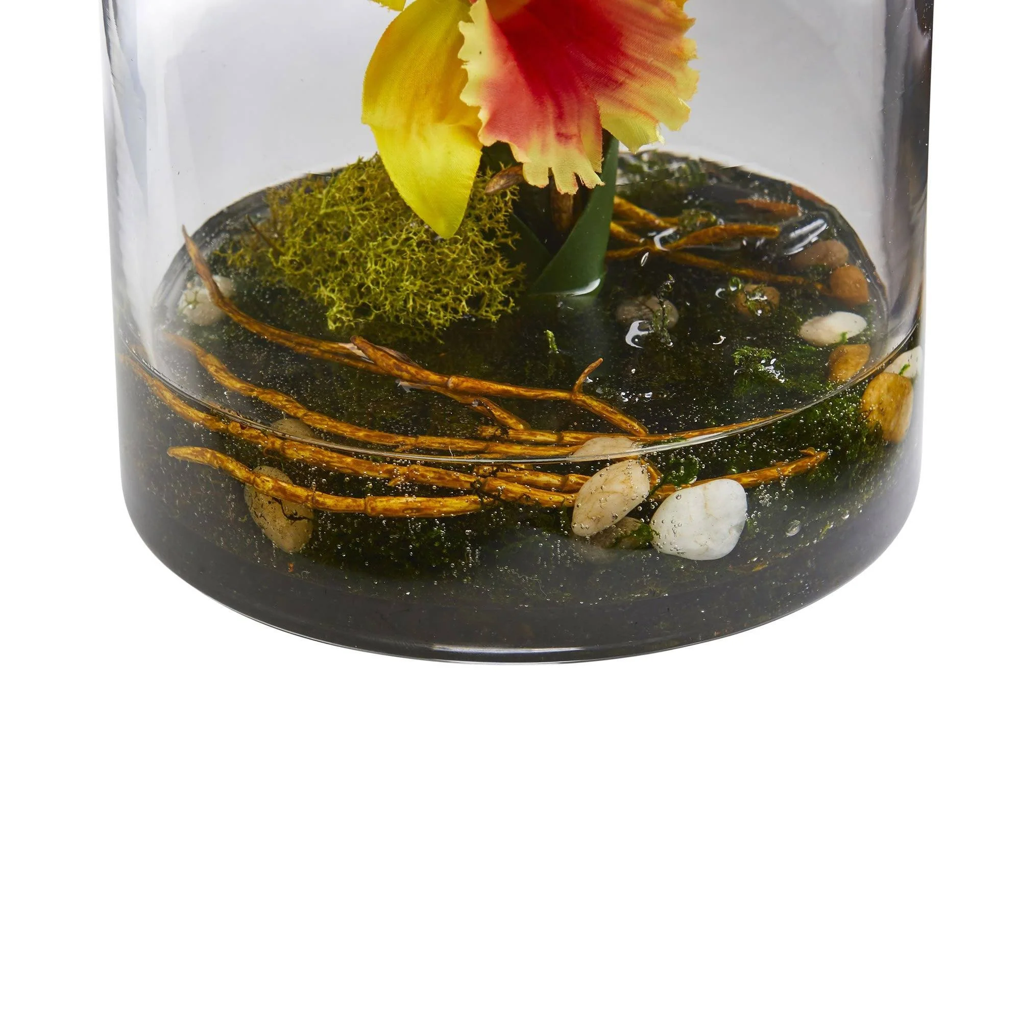 20’’ Cattleya Orchid Artificial Floral Arrangement in Cylinder Vase - Image 6
