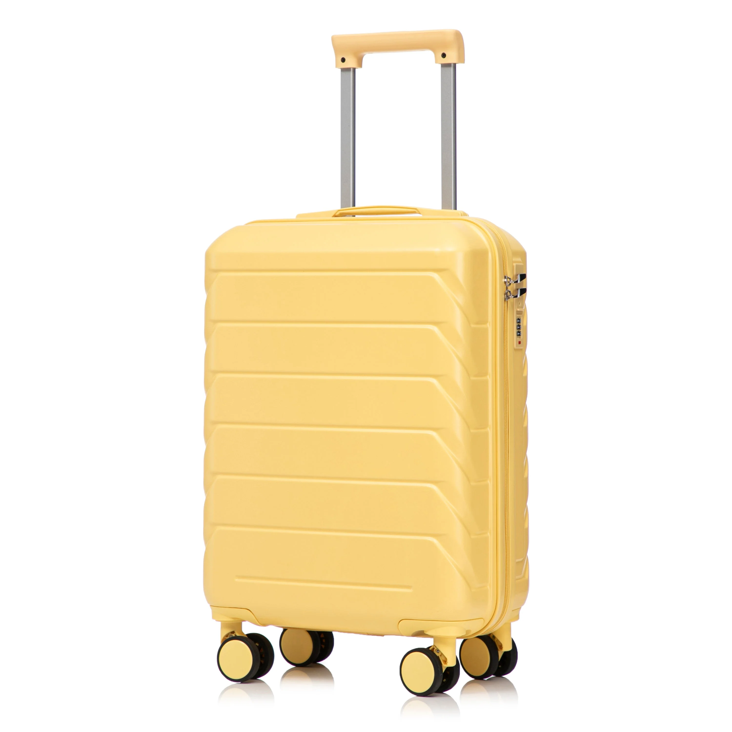 20 Inch ABS Hard Shell Travel Checked Luggage - Yellow - Image 14