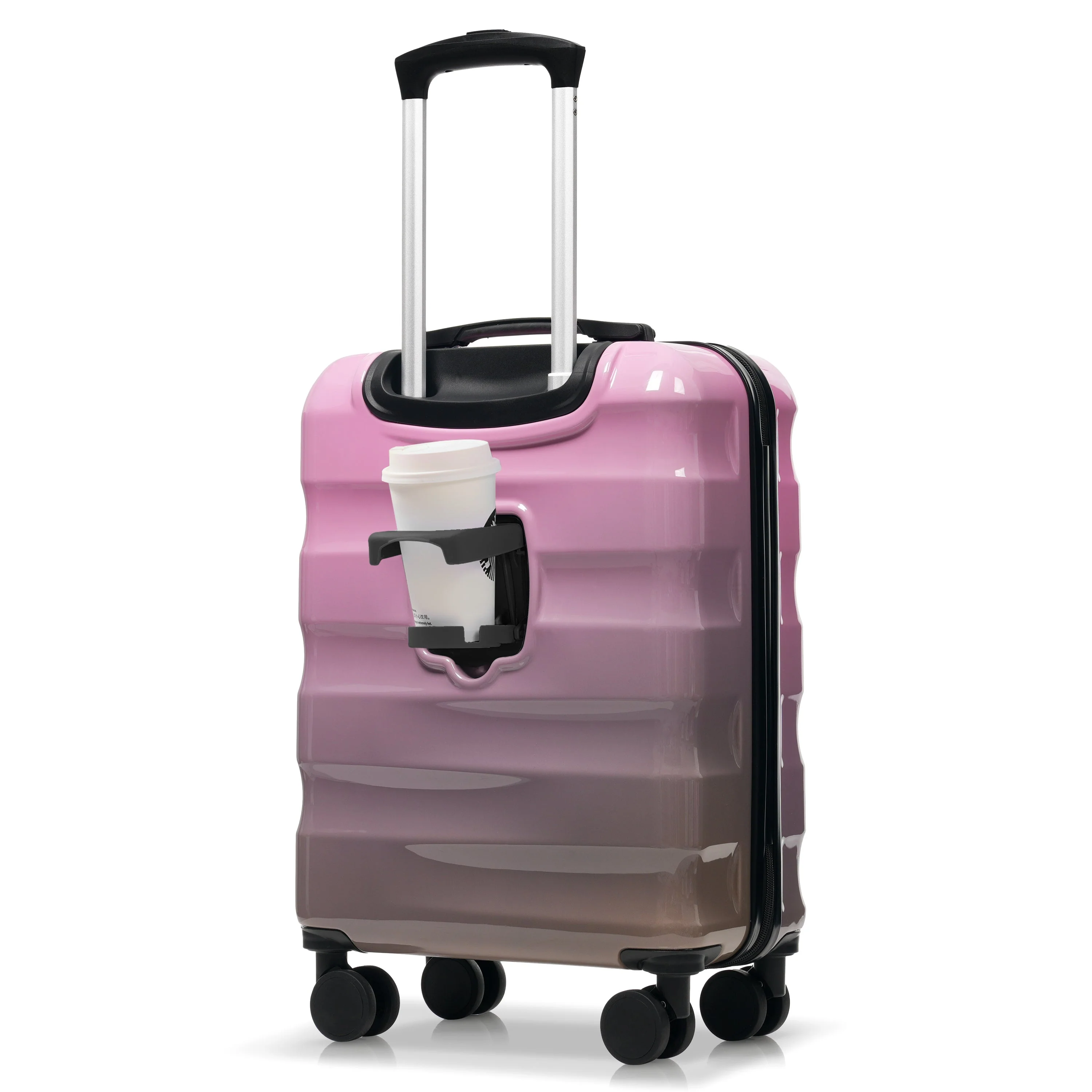 20-Inch Carry-On Suitcase with Dual Wheels and Water Bottle Holder - Image 11