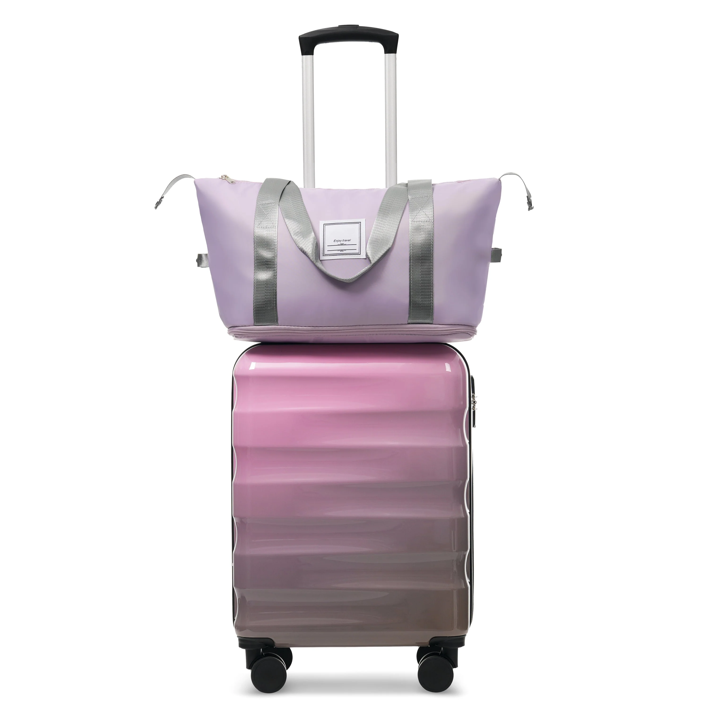 20-Inch Carry-On Suitcase with Dual Wheels and Water Bottle Holder - Image 9