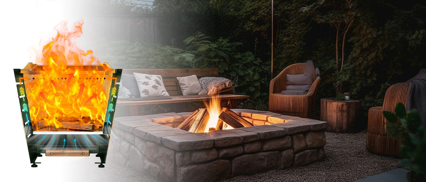 20 Inch Smokeless Fire Pit Stainless Steel Wood Burning Fireplace Haze Blue - Image 15