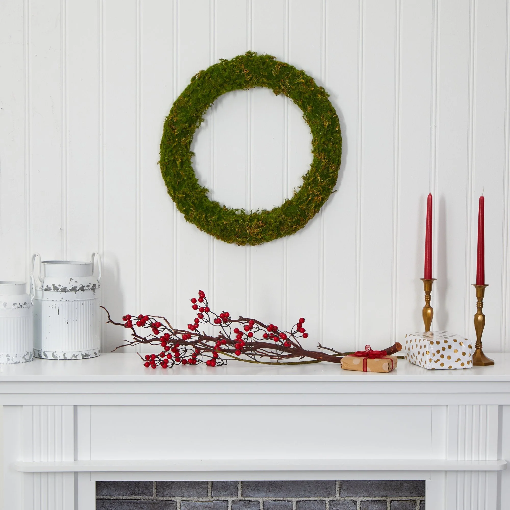 20” Moss Artificial Wreath - Image 5