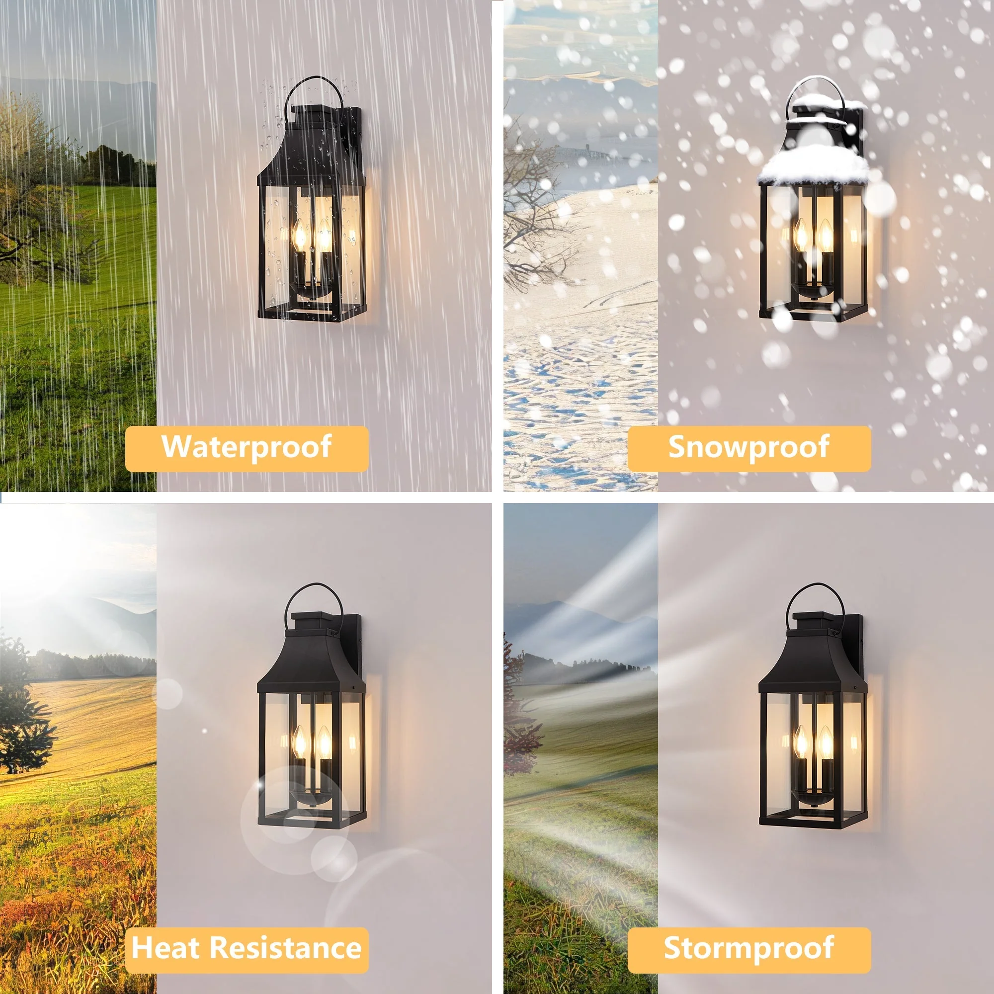 20" Outdoor Wall Light 2-Pack - Image 5