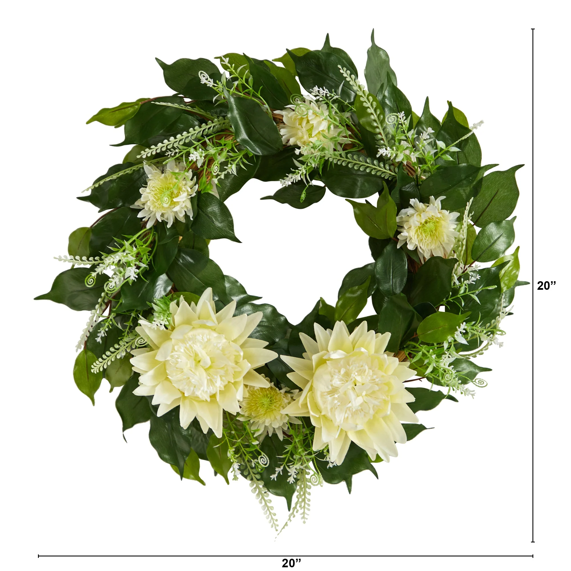 20” Protea Artificial Wreath - Image 4