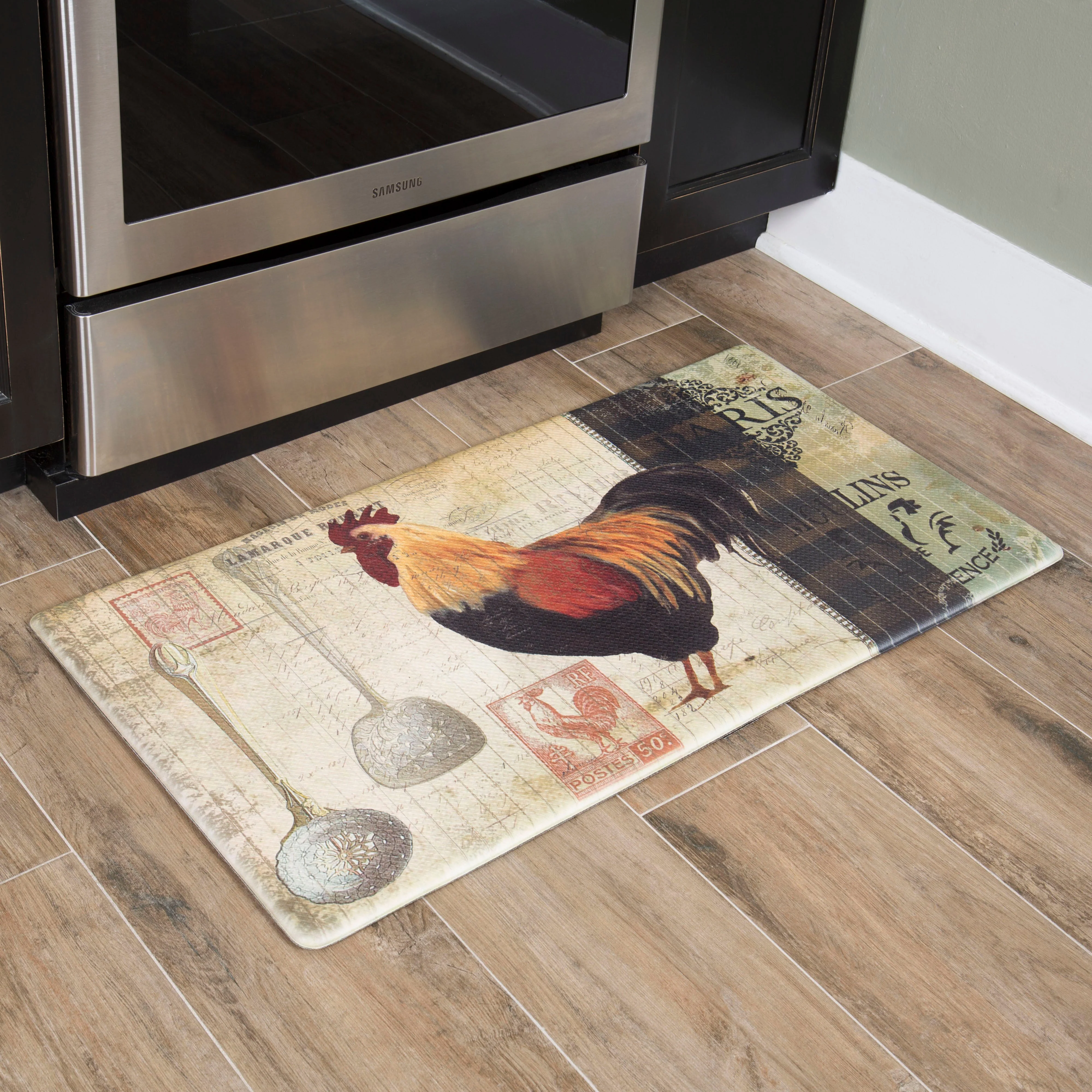 20" x 39" Embossed Anti-Fatigue Mat (Paris Rooster) - Image 3