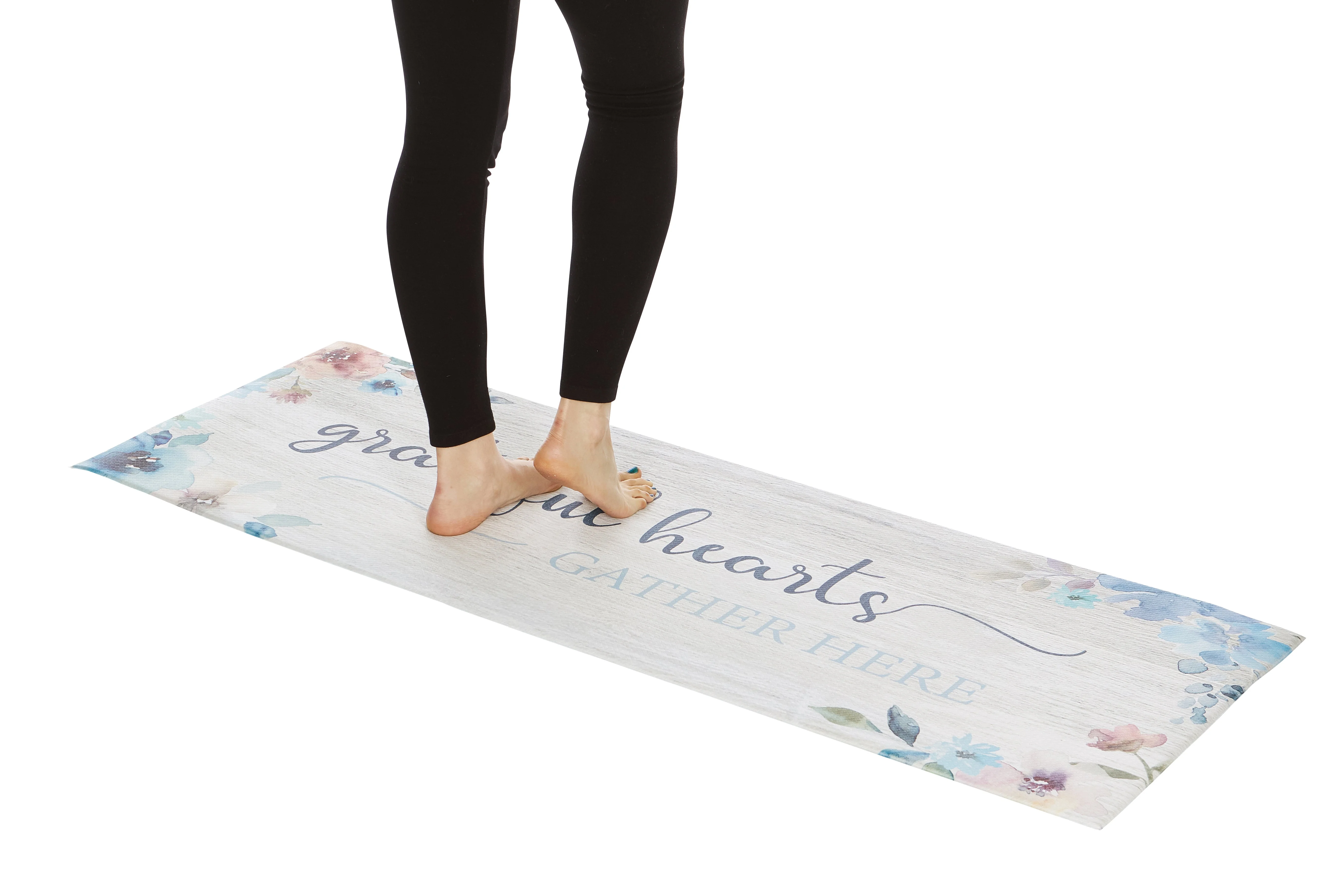 20" x 55" Chic Anti-Fatigue Memory Foam Kitchen Runner Mat (Grateful Hearts Gather) - Image 2