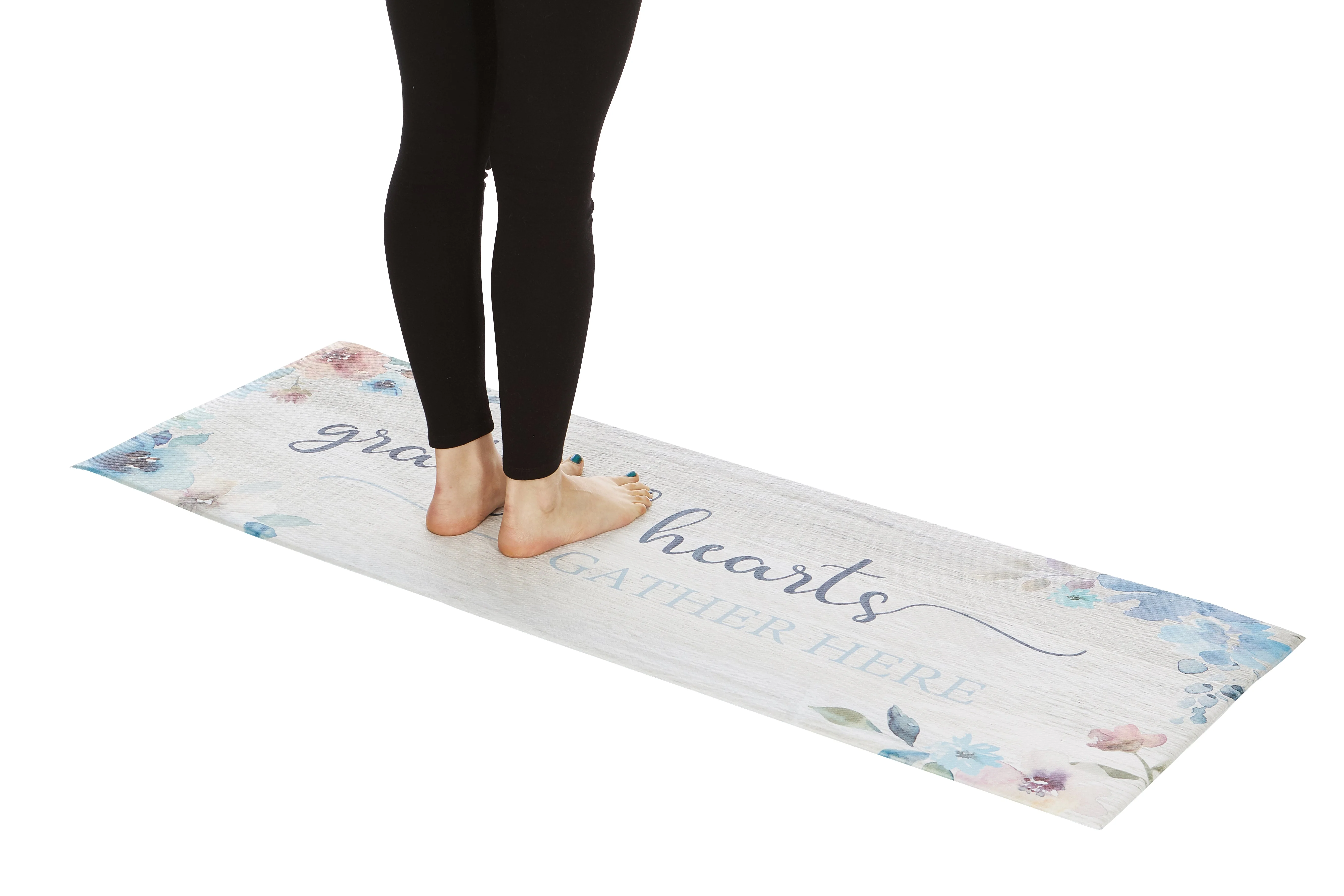 20" x 55" Chic Anti-Fatigue Memory Foam Kitchen Runner Mat (Grateful Hearts Gather) - Image 3