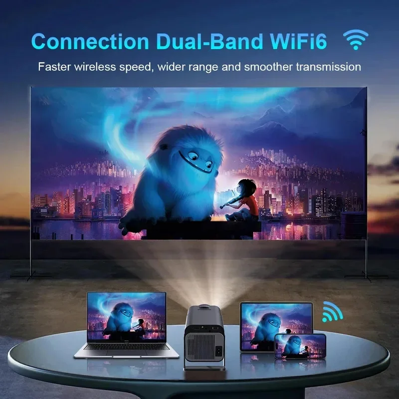 2025 4K Android 11 Projector 1080P 390ANSI Dual WiFi6 BT5.0 Portable Cinema - Image 6