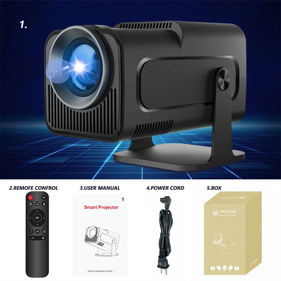 2025 4K Android 11 Projector 1080P 390ANSI Dual WiFi6 BT5.0 Portable Cinema - Image 7