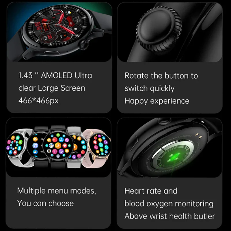 2025 AMOLED Smartwatch for Women Health Monitor AI Voice Bluetooth Call Watch - Image 2