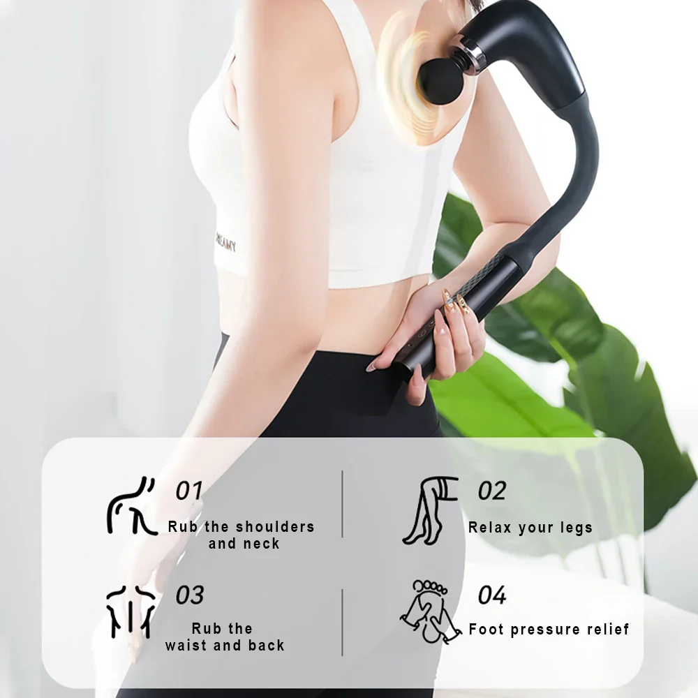 2025 Smart Fascia Massage Gun Electric Muscle Massager Handheld Back Hammer Tool - Image 4