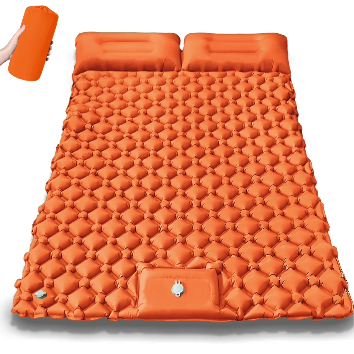 2025 Upgrade Double Air Mattress Camping Inflatable Bed Built-in Pump Waterproof - Image 14