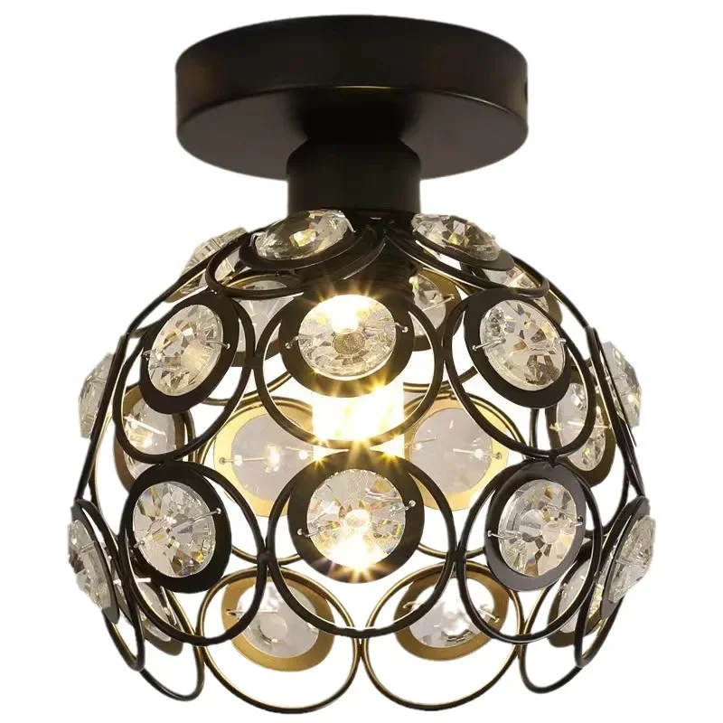 20cm Iron Art Ceiling Lamp European Style Indoor E27 Romantic Ambient Light - Image 5