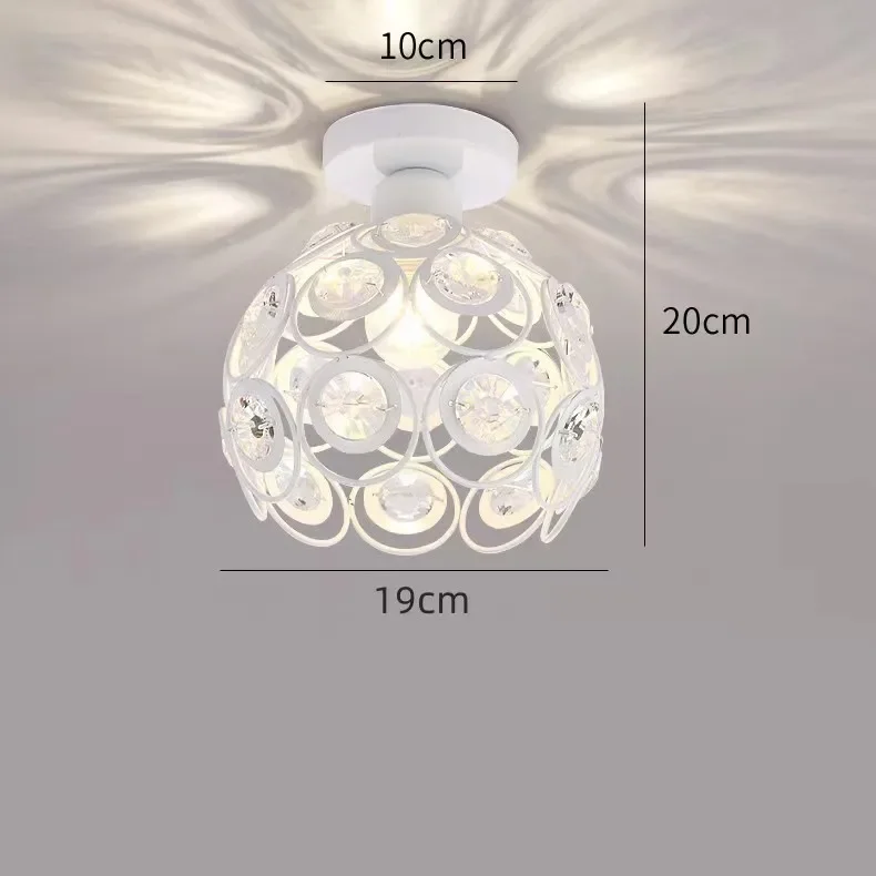 20cm Iron Art Ceiling Lamp European Style Indoor E27 Romantic Ambient Light - Image 6