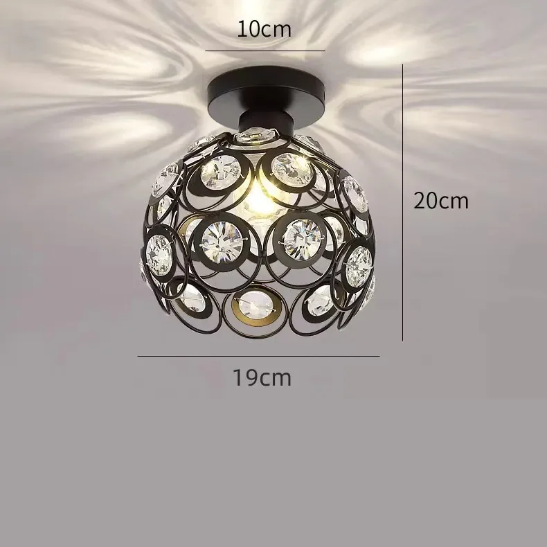 20cm Iron Art Ceiling Lamp European Style Indoor E27 Romantic Ambient Light - Image 7