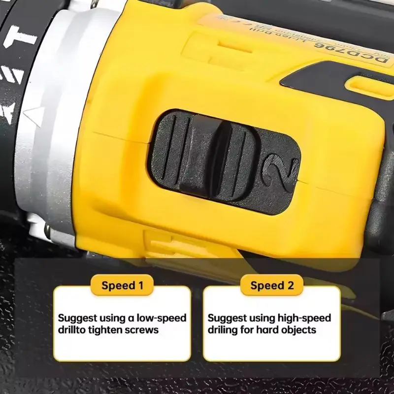 20V Cordless Brushless Impact Drill Rechargeable Power Tool for Home & DIY - Image 2