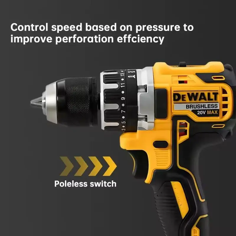20V Cordless Brushless Impact Drill Rechargeable Power Tool for Home & DIY - Image 3