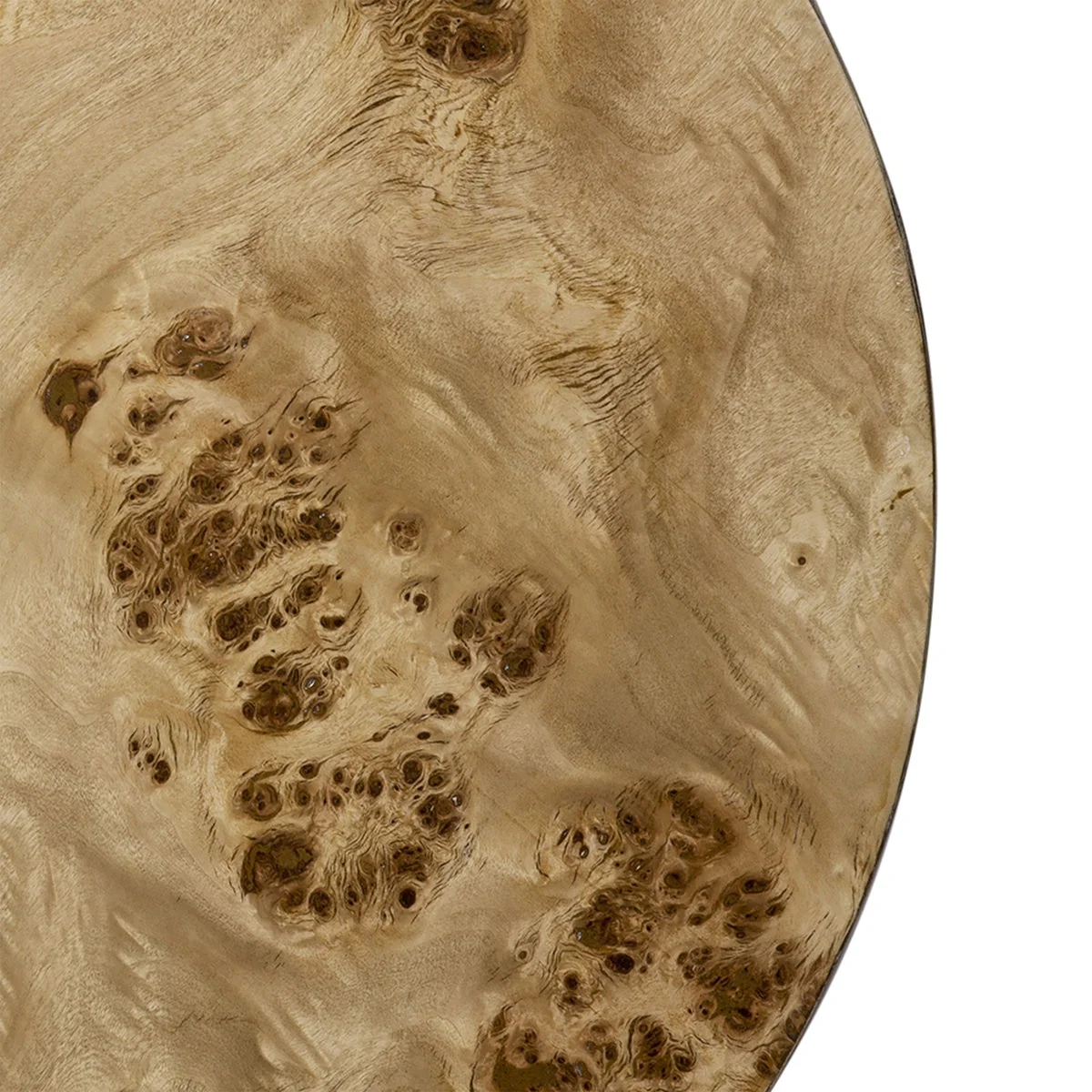 20x20x24 Burl Wood Brown Cylinder Side Table - Image 5