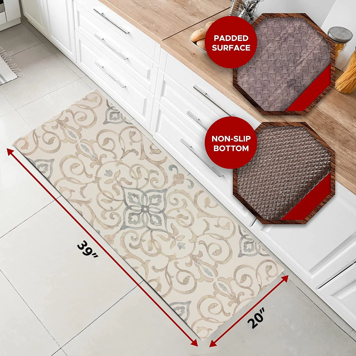 20"x39" Anti-Fatigue Embossed Floor Mat (Rustic Medallion) - Image 10
