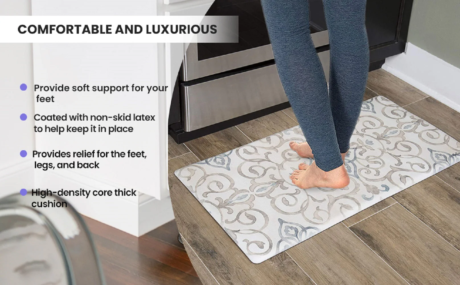 20"x39" Anti-Fatigue Embossed Floor Mat (Rustic Medallion) - Image 4