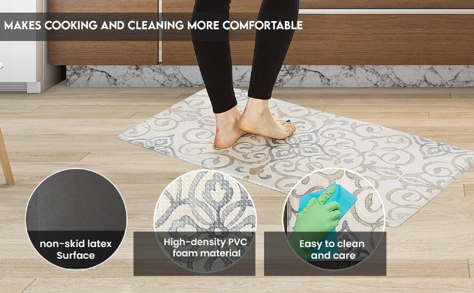20"x39" Anti-Fatigue Embossed Floor Mat (Rustic Medallion) - Image 7