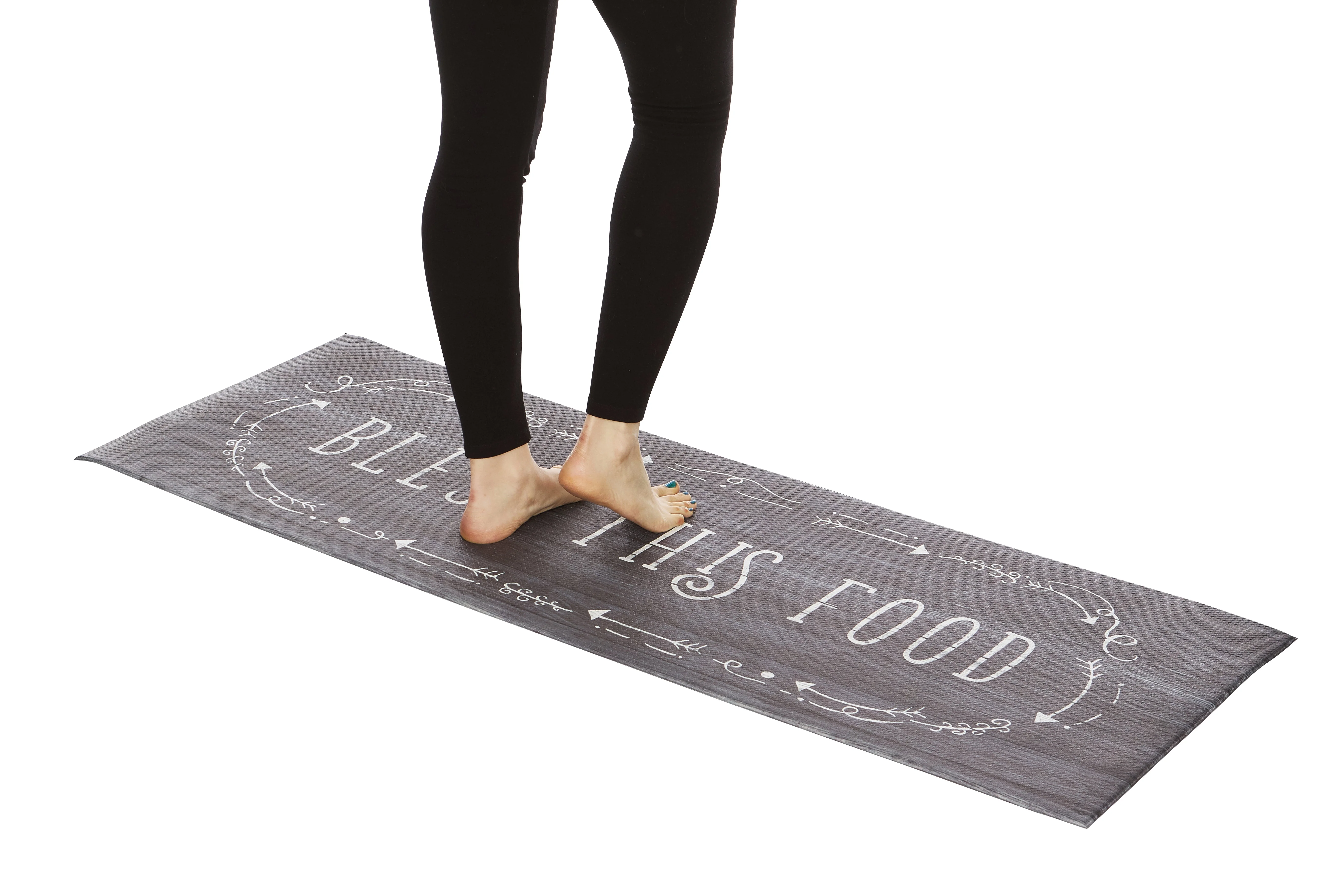 20"x55" Oversized Cushioned Anti-Fatigue Kitchen Runner Mat (Bless This Food) - Image 2