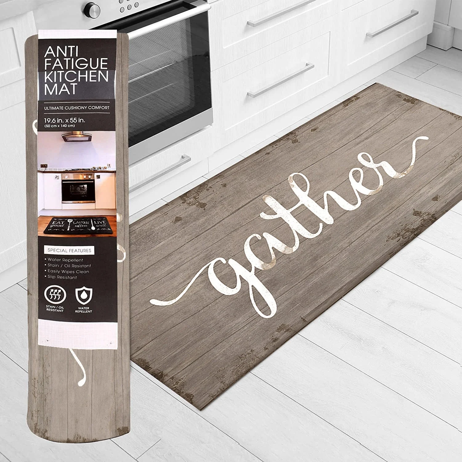 20"x55" Oversized Cushioned Anti-Fatigue Kitchen Runner Mat - Image 2