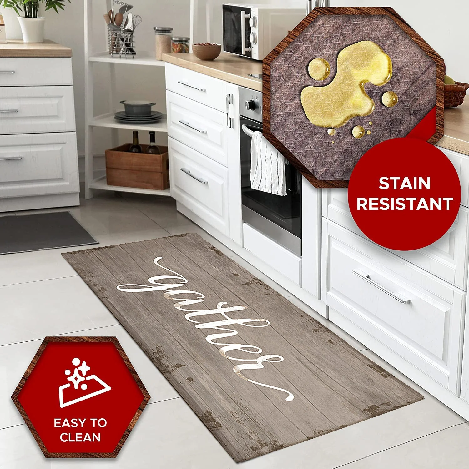 20"x55" Oversized Cushioned Anti-Fatigue Kitchen Runner Mat - Image 4