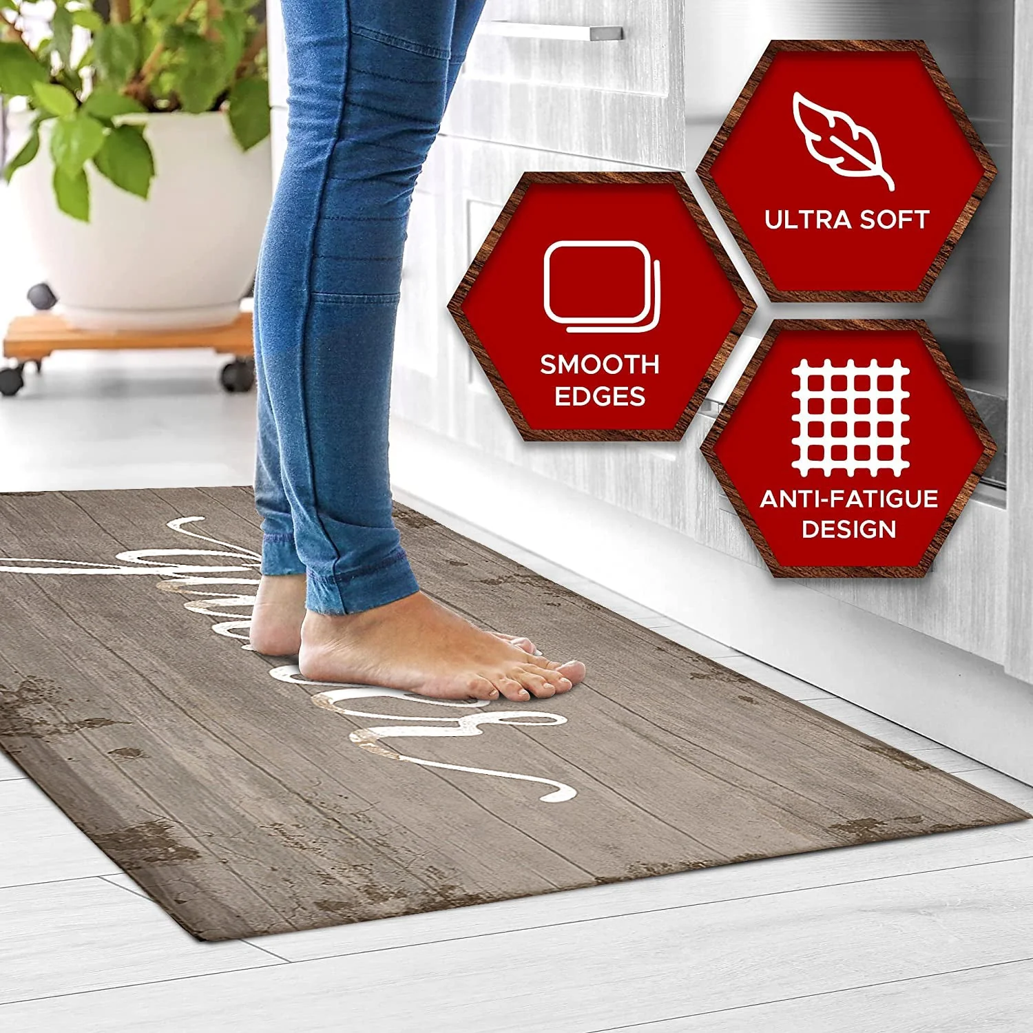 20"x55" Oversized Cushioned Anti-Fatigue Kitchen Runner Mat - Image 5