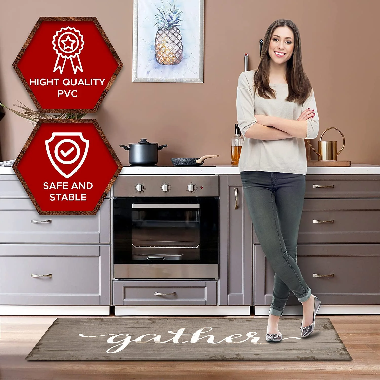 20"x55" Oversized Cushioned Anti-Fatigue Kitchen Runner Mat - Image 6