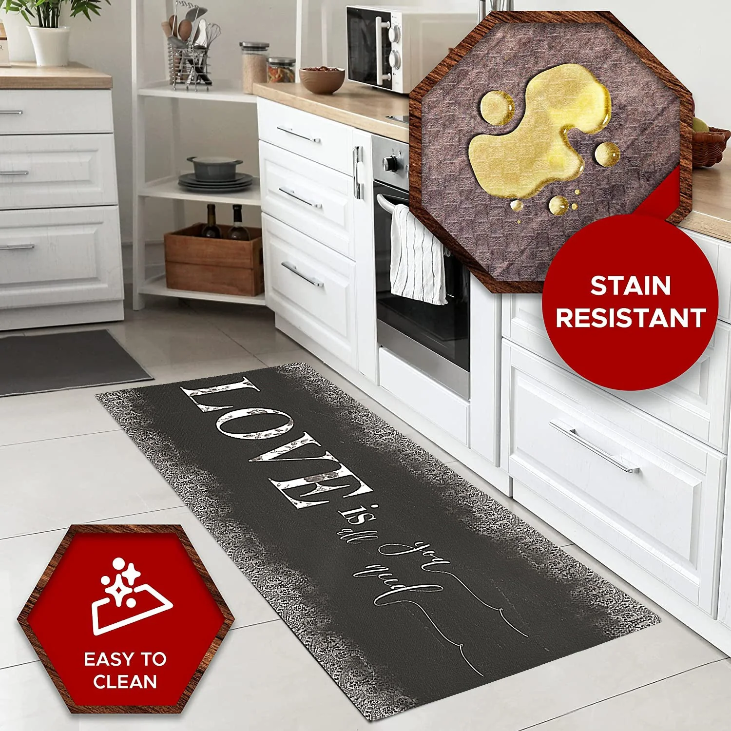 20"x55" Oversized Cushioned Anti-Fatigue Kitchen Runner Mat - Image 4