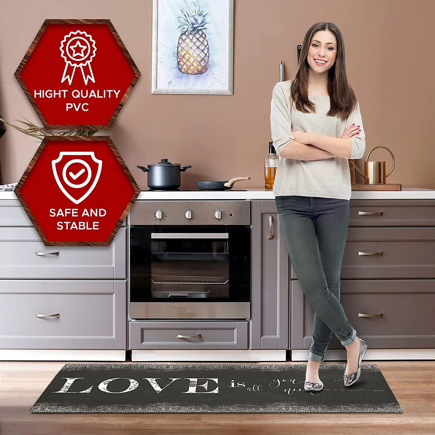 20"x55" Oversized Cushioned Anti-Fatigue Kitchen Runner Mat - Image 6