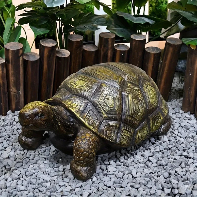 21.3' Large Realistic Resin Turtle Statue - Image 2