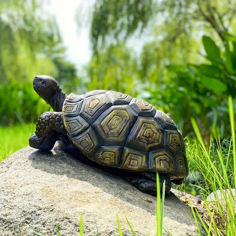 21.3' Large Realistic Resin Turtle Statue - Image 3