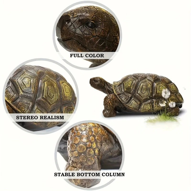 21.3' Large Realistic Resin Turtle Statue - Image 4