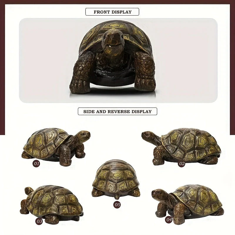 21.3' Large Realistic Resin Turtle Statue - Image 5