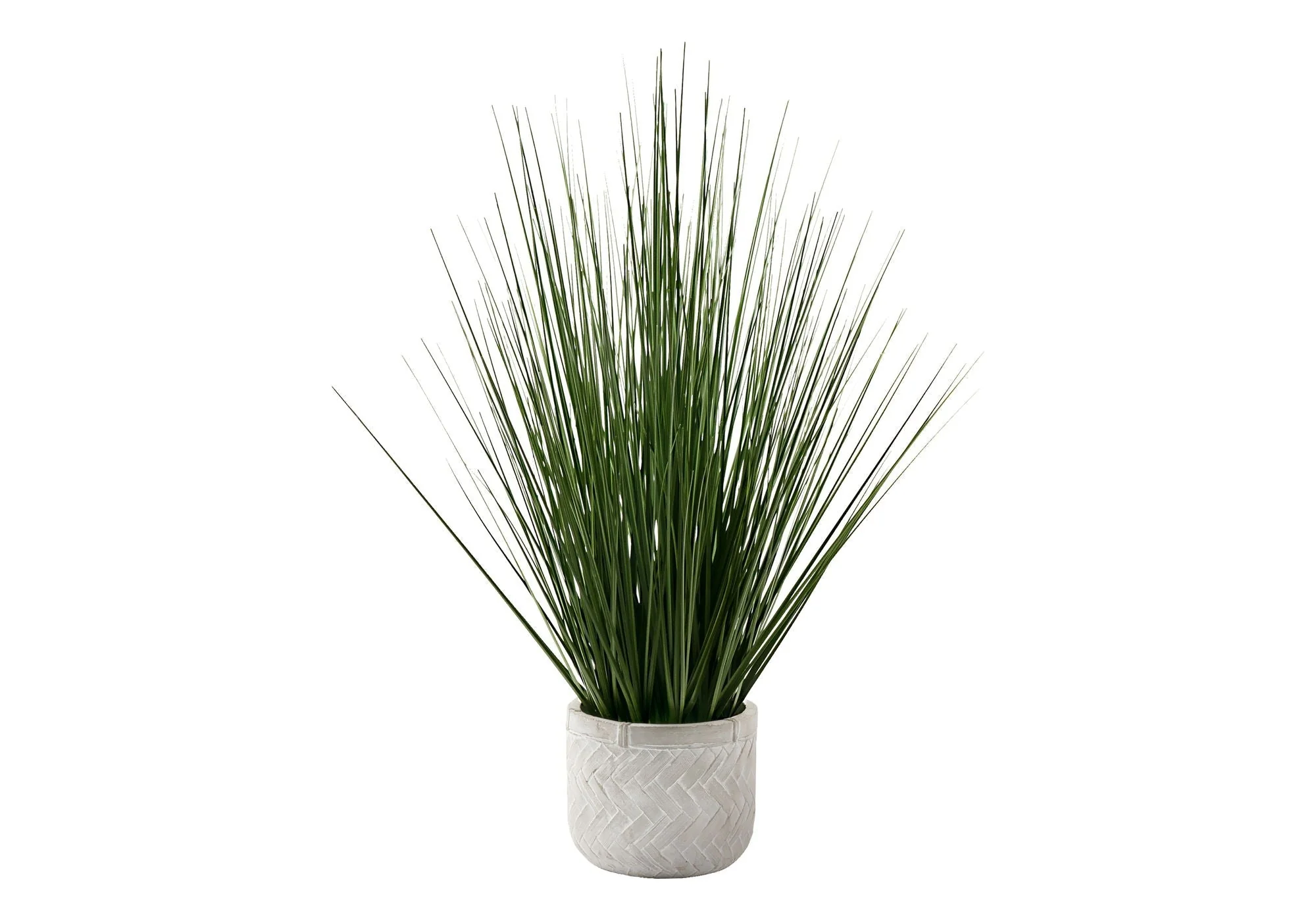 21" Tall, Artificial Plant, Grass, Indoor, Faux, Fake, Table, Greenery, Potted, Real Touch, Decorative - Green / White - Image 2