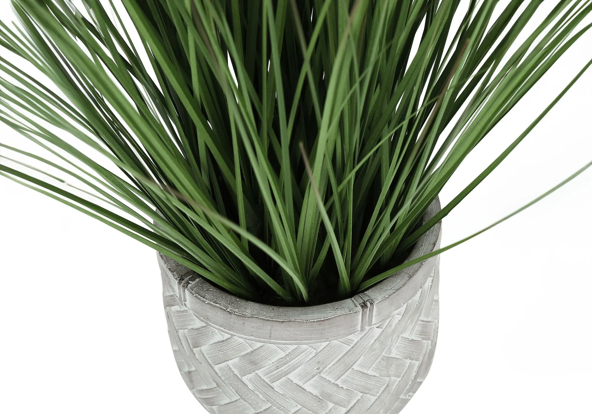 21" Tall, Artificial Plant, Grass, Indoor, Faux, Fake, Table, Greenery, Potted, Real Touch, Decorative - Green / White - Image 3