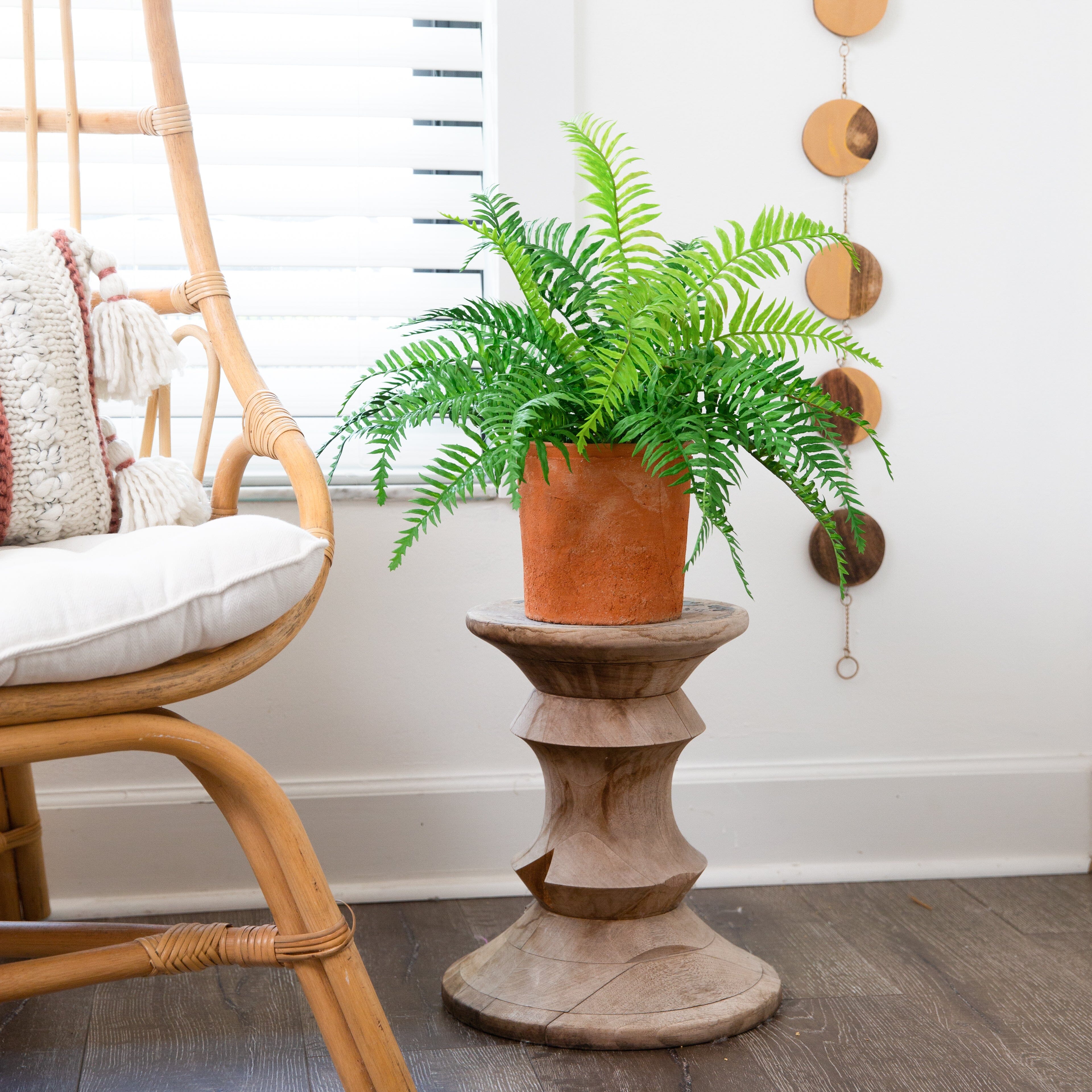 22” Artificial Fern Plant in Decorative Planter - Image 2