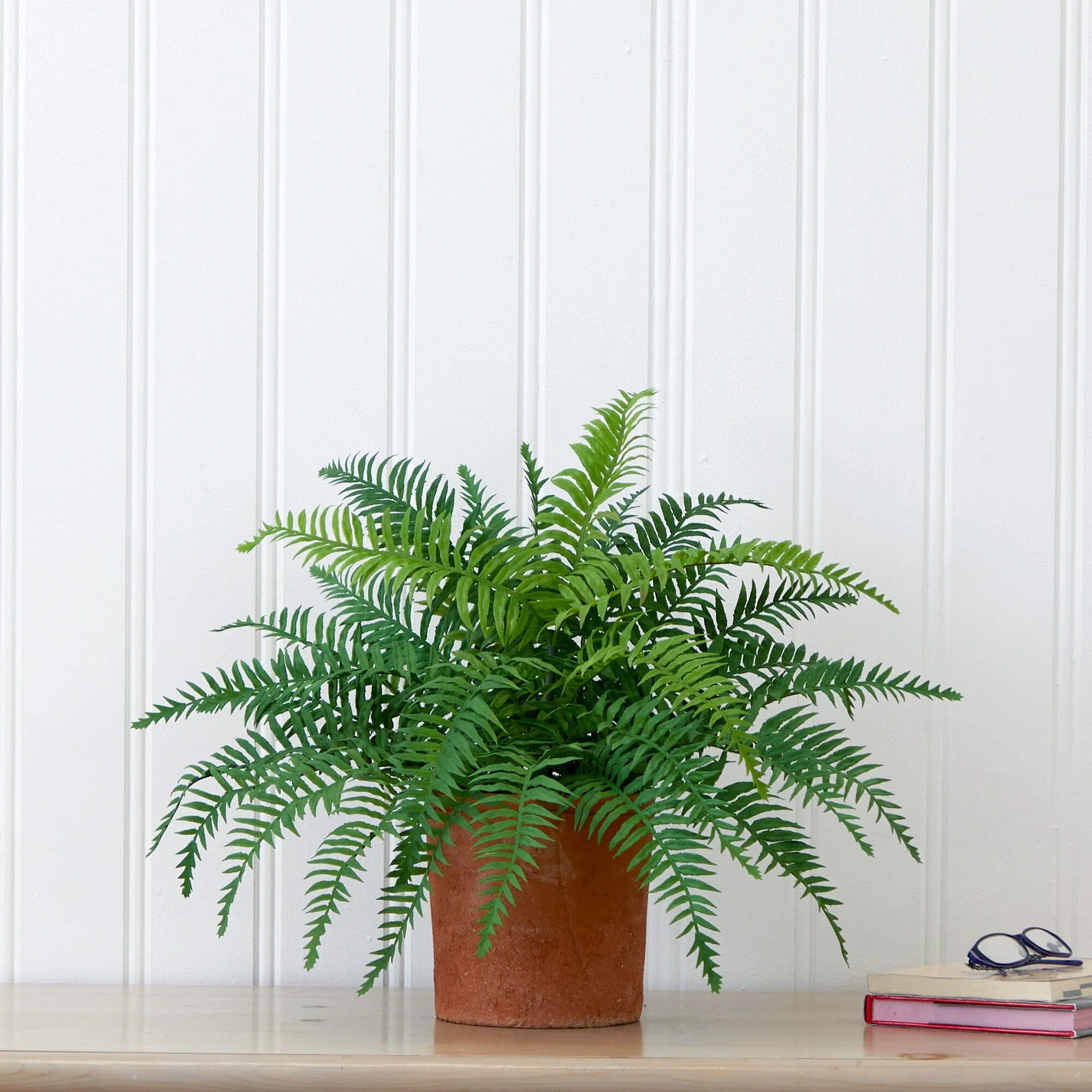 22” Artificial Fern Plant in Decorative Planter - Image 3