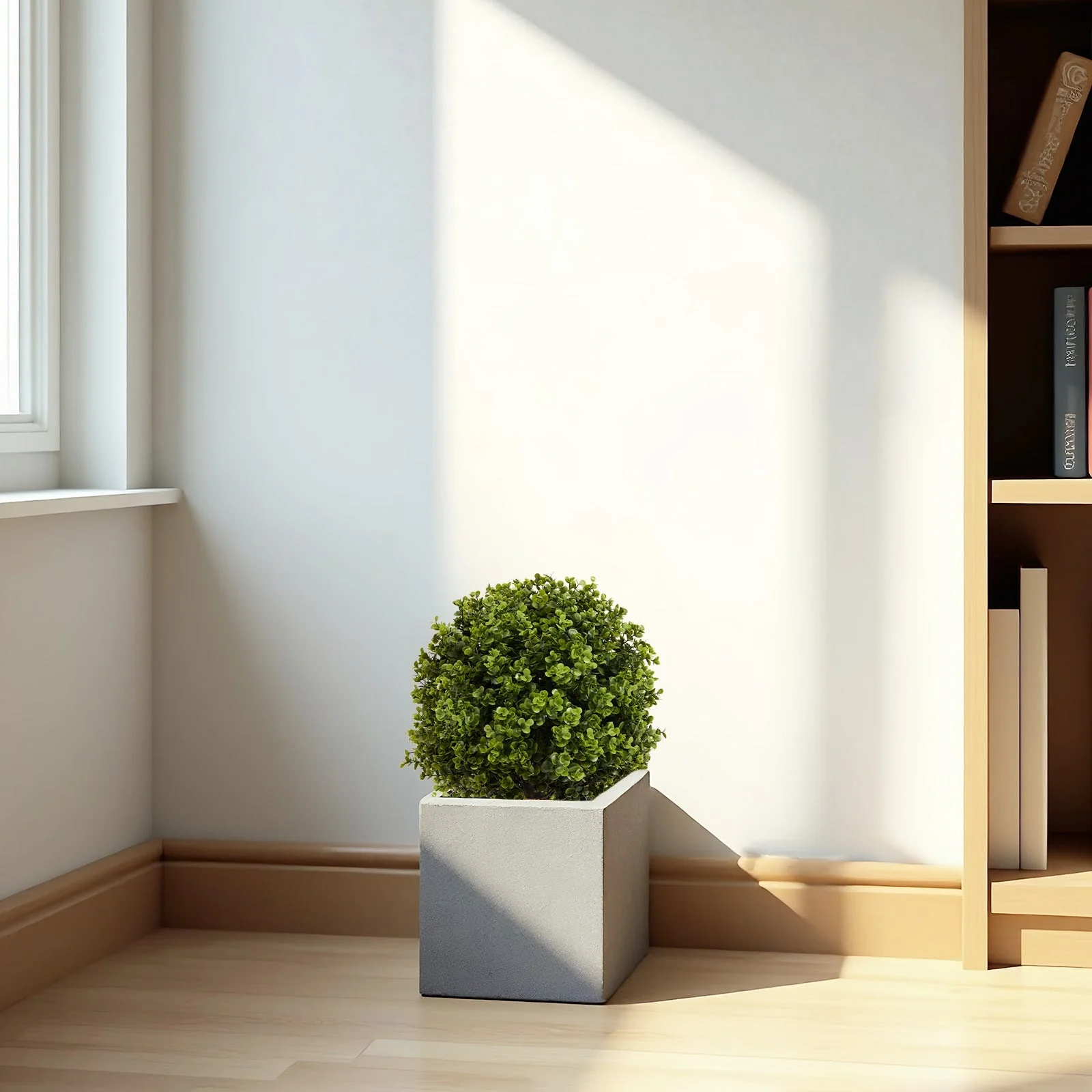 22in Boxwood Ball Shaped Artificial Topiary Shrubs Tree in Pot - Set of 2 - Image 5