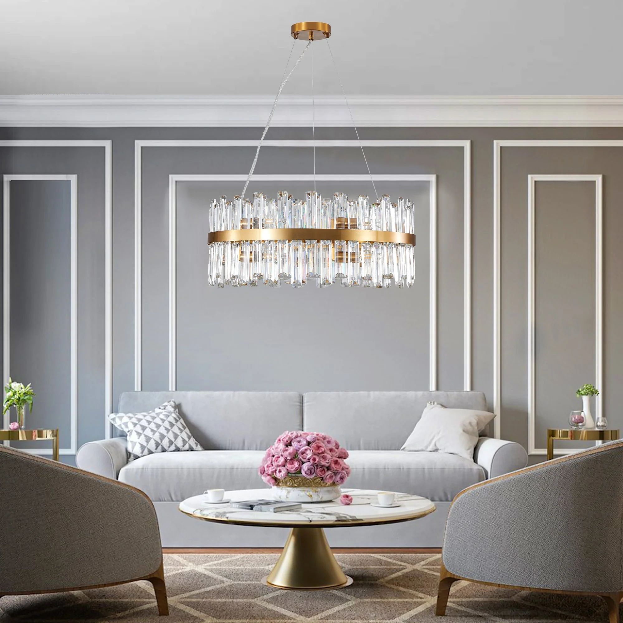 23.6 Inches Luxury Crystal Chandelier - Image 10