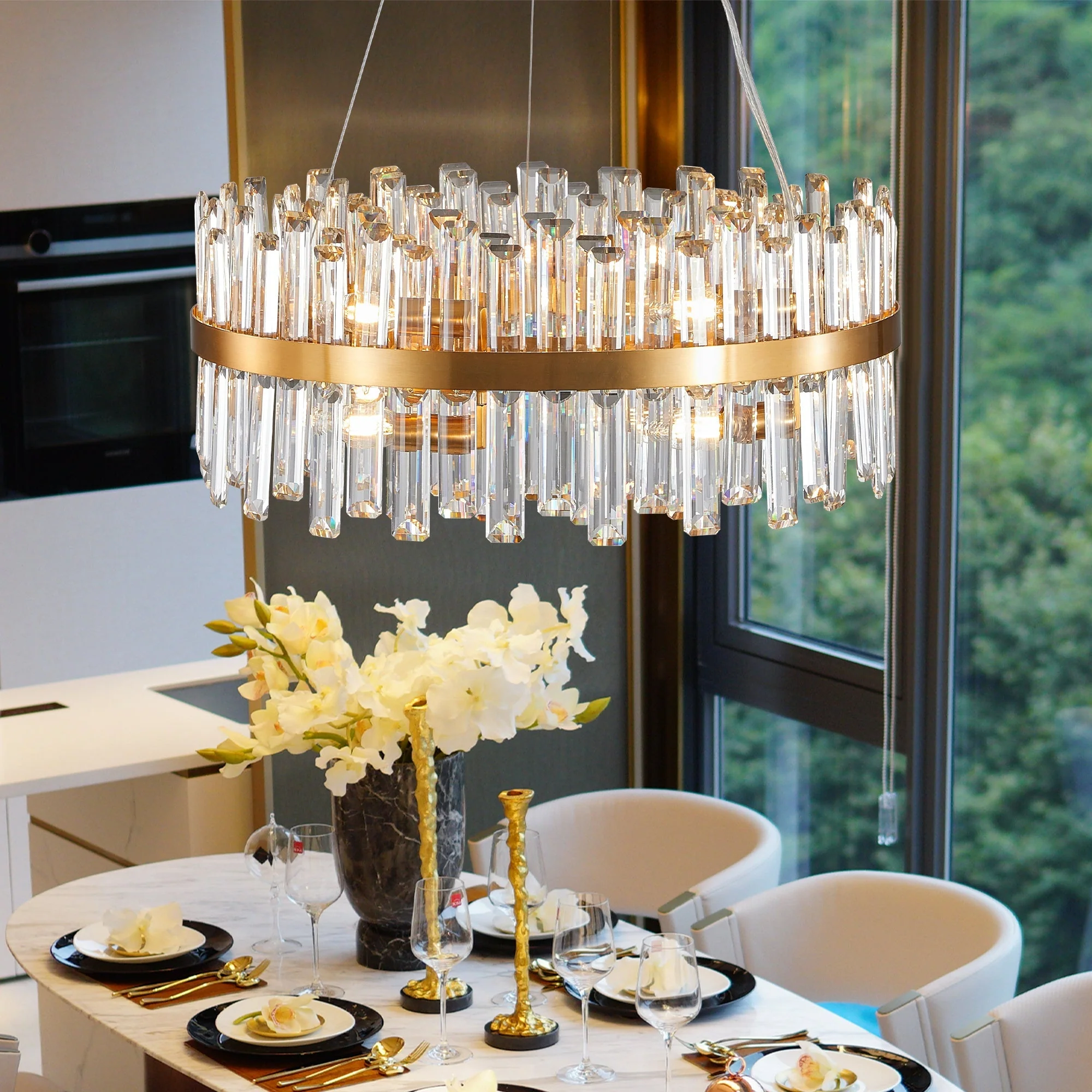 23.6 Inches Luxury Crystal Chandelier - Image 11