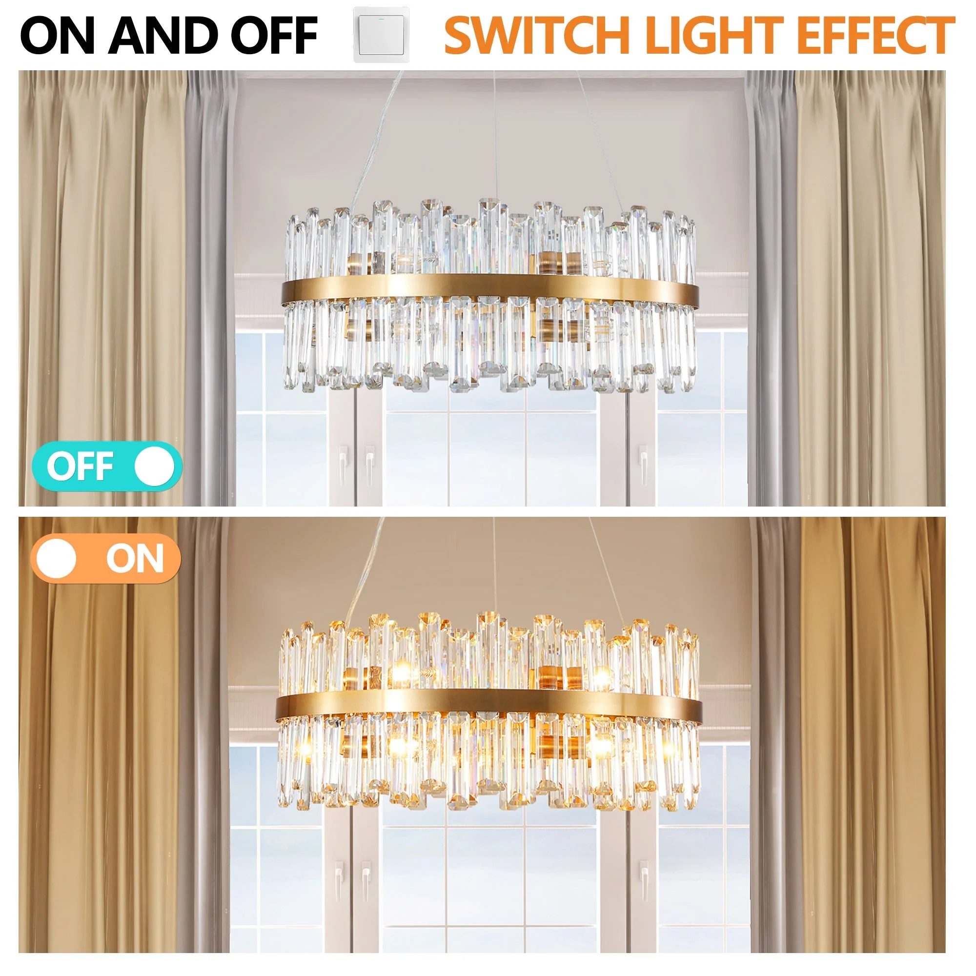 23.6 Inches Luxury Crystal Chandelier - Image 7