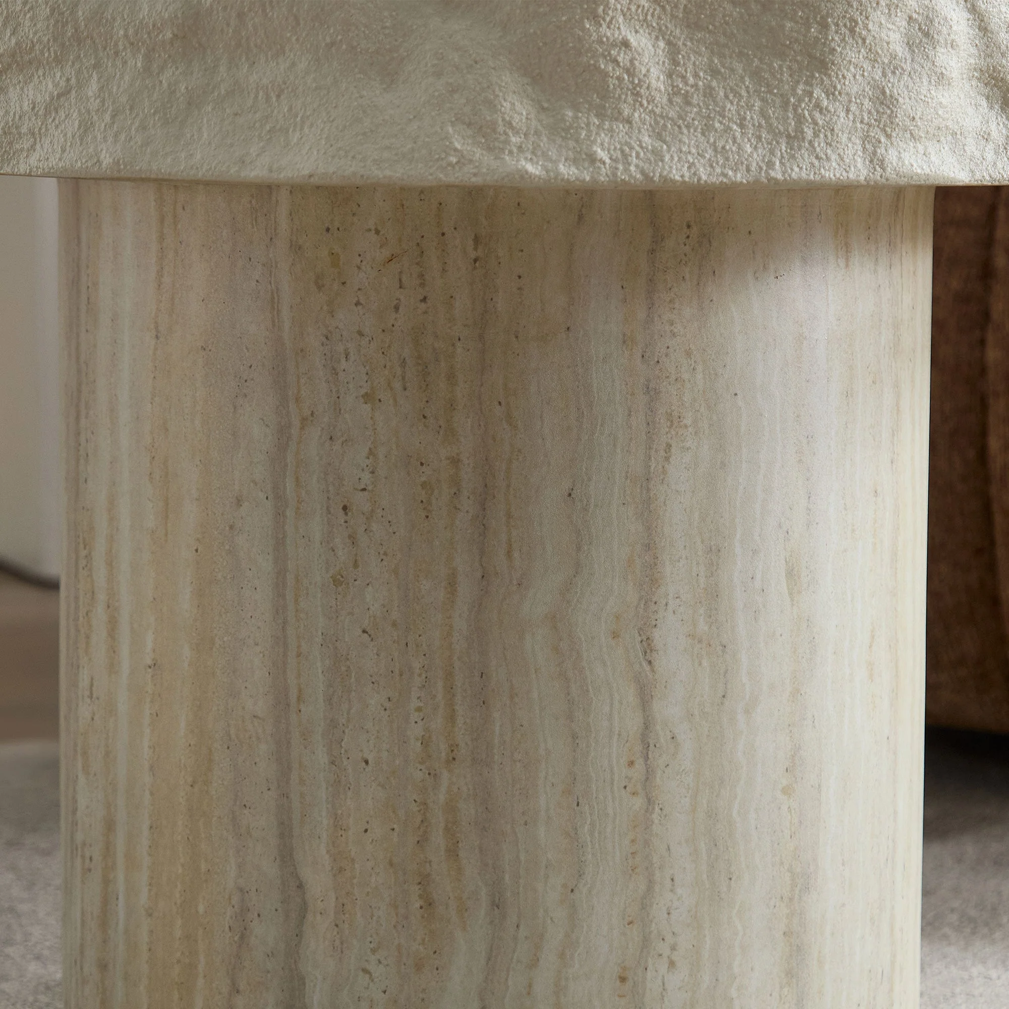 23.82 Inch Faux MARS Textural Patterns Coffee Table - Image 12