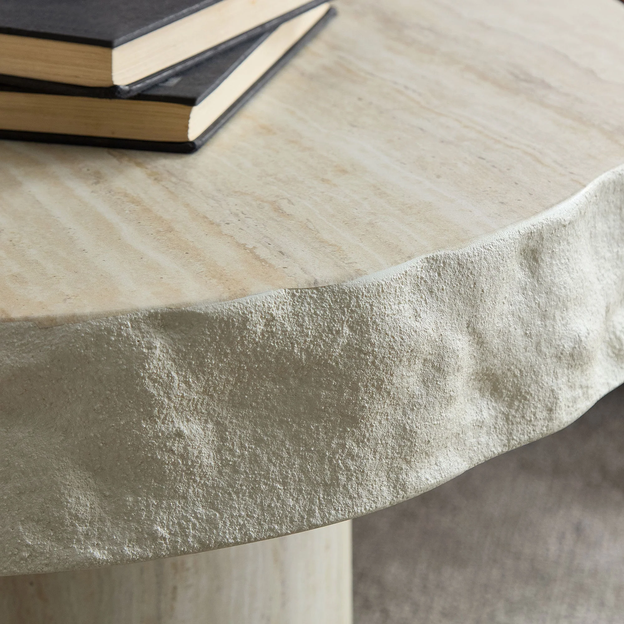 23.82 Inch Faux MARS Textural Patterns Coffee Table - Image 13