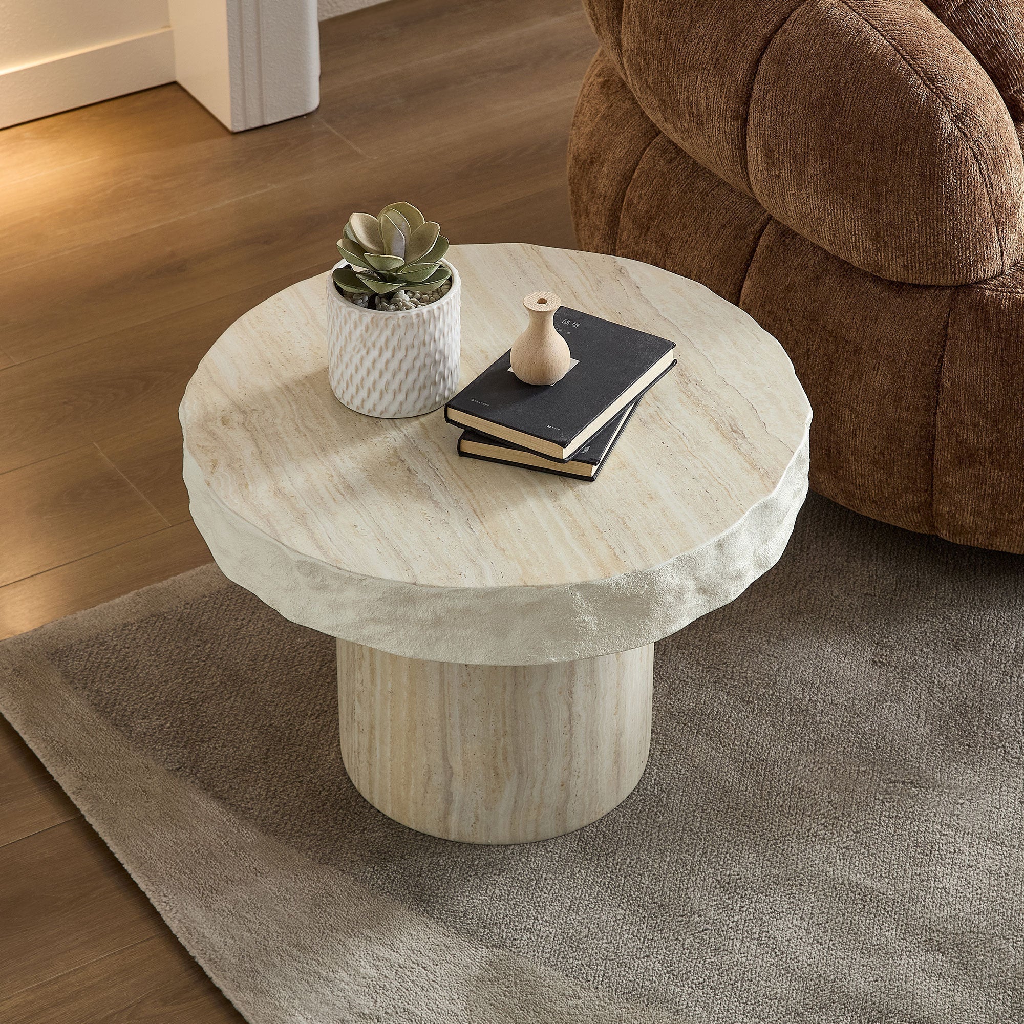 23.82 Inch Faux MARS Textural Patterns Coffee Table - Image 16
