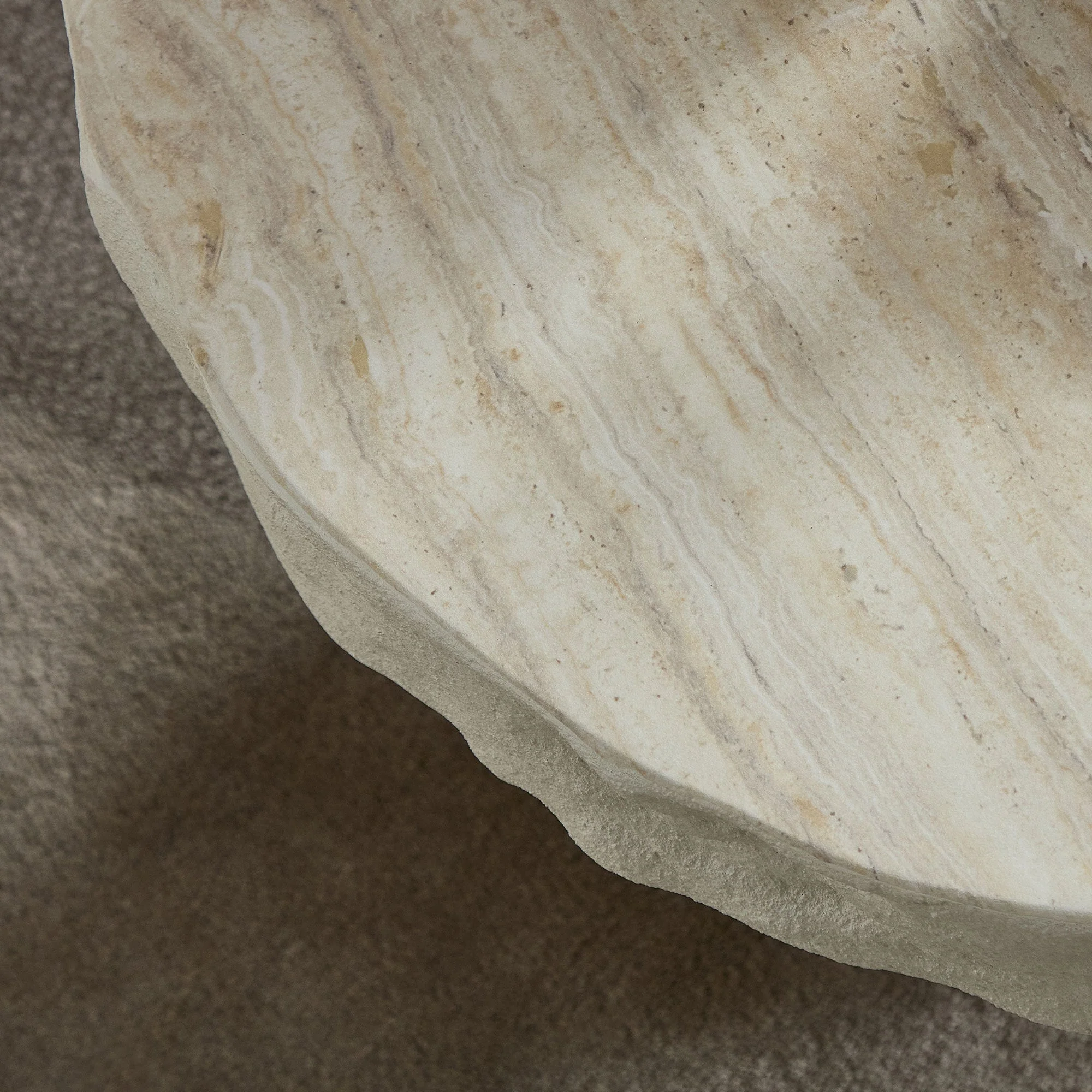 23.82 Inch Faux MARS Textural Patterns Coffee Table - Image 7